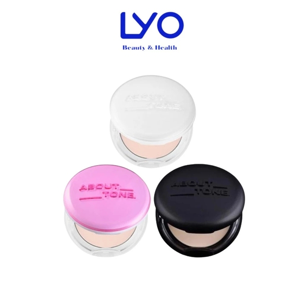 Phấn Phủ Nén Siêu Mịn Kiềm Dầu About Tone Sebum Powder Pact 8g đủ 3 màu LYO