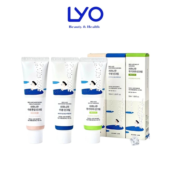 Kem chống nắng roundlab Round lab Birch Juice Moisturizing Sun Cream / Tone up / Mild-Up 50ml