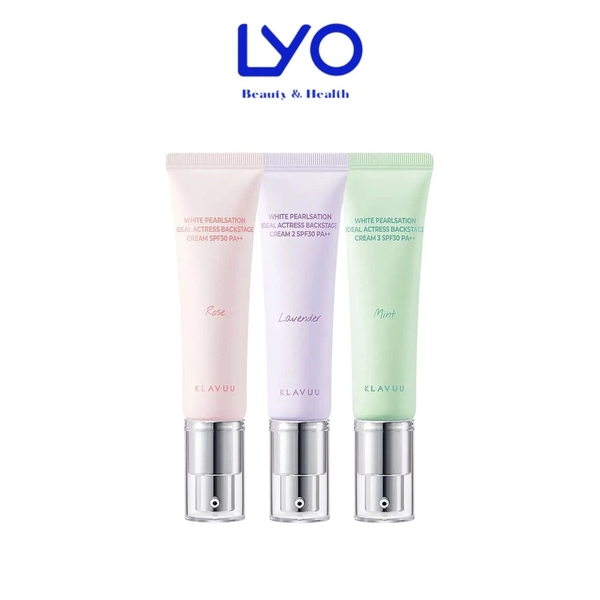 Kem Lót Klavuu White Pearlsation Ideal Actress Backstage Cream SPF30 PA che khuyết điểm 30ml