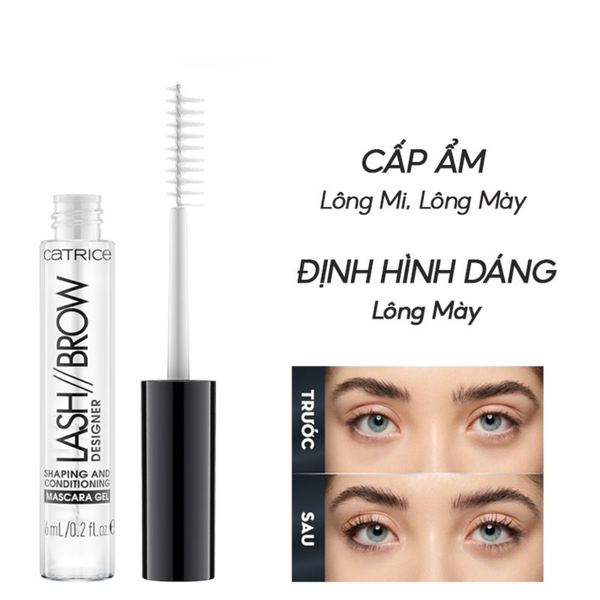 Mascara Giúp Định Hình Dáng Lông Mi, Lông Mày 2 Trong 1 Catrice Lash & Brow Designer 6ml