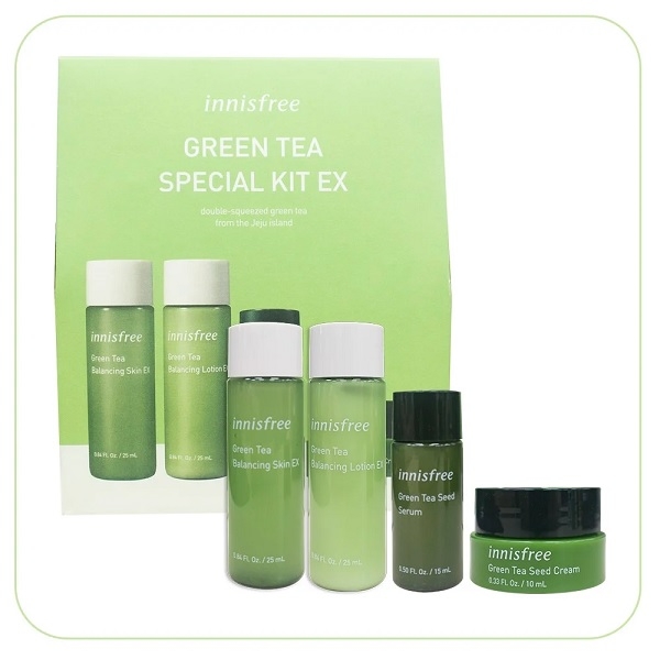 Bộ Dưỡng Da Trà Xanh Innisfree Green Tea Special Kit EX Mini 4 Món
