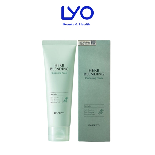Sữa Rửa Mặt Trà Xanh Làm Dịu Da Dr.Pepti Herb Blending Cleansing Foam Dr. Pepti+ Hàn Quốc 110ml