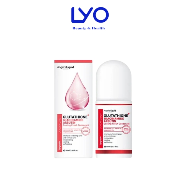 Lăn khử mùi mờ thâm, dưỡng trắng nách Angel's Liquid Glutathione + Niacinamide Arbutin Fresh Deodorant 60ml