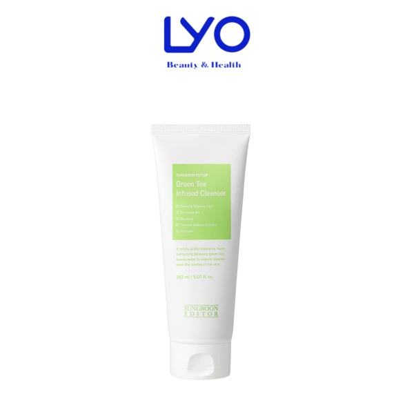 Sữa Rửa Mặt Trà Xanh Làm Sạch Sâu, Giảm Mụn, Cấp Ẩm Sungboon Green Tea Infused Cleanser 150ml