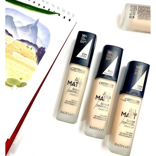 Kem Nền Kiềm Dầu 18h Catrice All Matt Plus Shine Control Make Up Che Phủ Cao, Lâu Trôi Suốt 18h 30ml