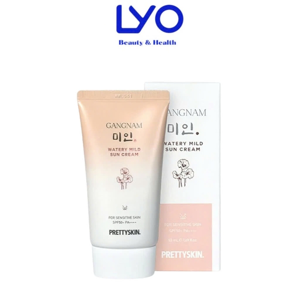 Kem Chống Nắng Prettyskin GangNam Watery Mild Sun Cream SPF50+ PA++++ Bảo vệ da & Giảm nhăn 50ml