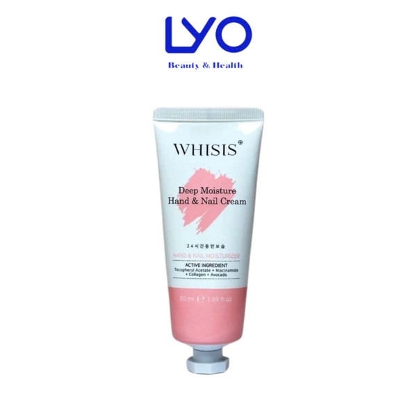 Kem Dưỡng Da Tay và Móng Hương Nước Hoa Whisis Deep Moisture Hand & Nail Cream Cấp Ẩm Sâu, Giúp Mềm Mịn Da Hàn Quốc 50ml