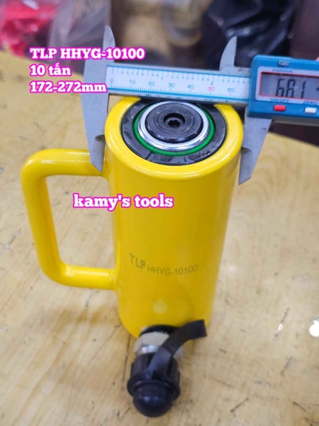 HHYG-10100 Kích thủy lực 10 tấn hành trình 100mm TLP 172mm-272mm có ron che bụi
