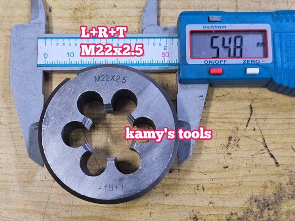 Bàn ren M22x1.5 M22x2.5 L+R+T (LRT) dụng cụ tạo ren ngoài bulong