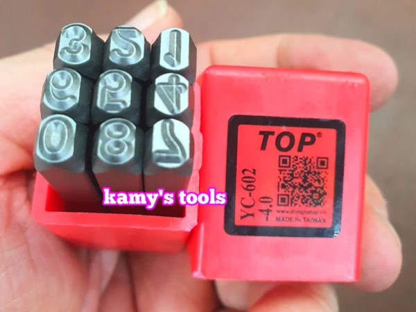Bộ Đóng Số Xuôi Top YC-602 2mm 3mm 4mm 5mm 6mm