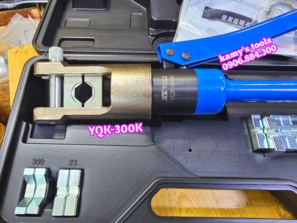 Kìm ép cos thủy lực YQK-300K XC tools 8 tấn bơm nhanh 16-300mm2