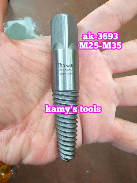 Dụng Cụ Mũi Ren Ta Rô Lấy Đầu Ống Nước Bu Lông Ốc Gãy Asaki Ak-3693 M25-M35 Và Ak-3694 M35-M50