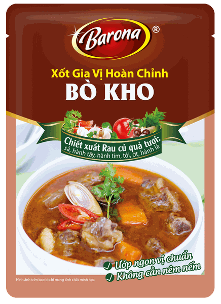 xốt gia vị hoàn chỉnh bò kho Barona(80gr)