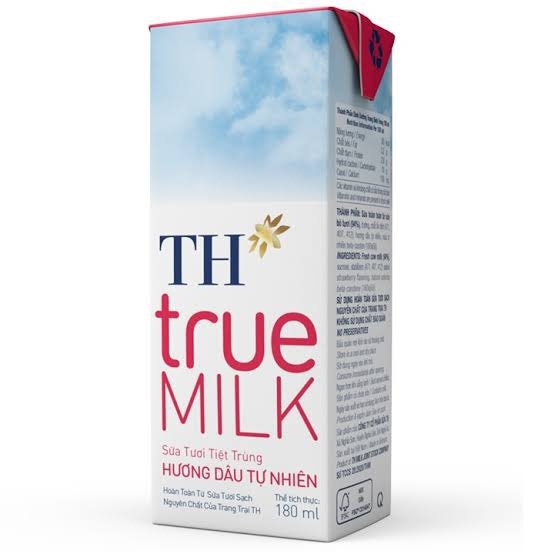 TH true milk vị dâu 180ml