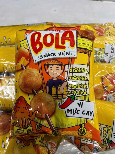 Snack viên Bola vị mực cay