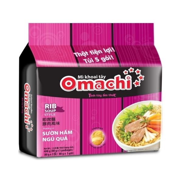 Bịch mì Omachi Sườn hầm ngũ quả (5goi)