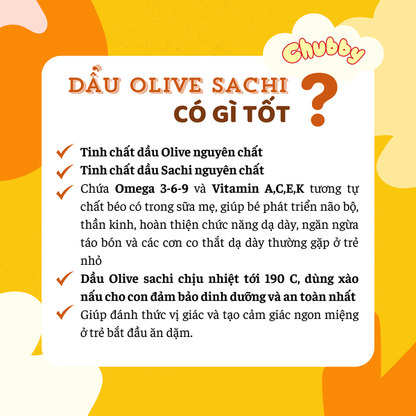 Set 3 chai dầu ăn dặm cao cấp Chubby gold x5 (30ml)