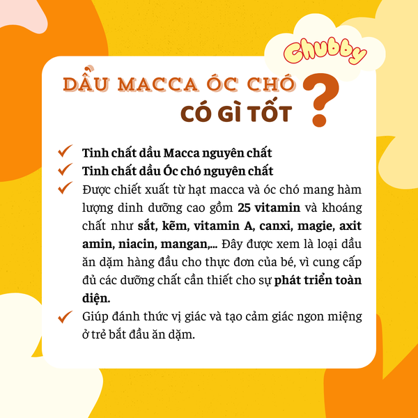 Set 3 chai dầu ăn dặm cao cấp Chubby gold x5 (30ml)