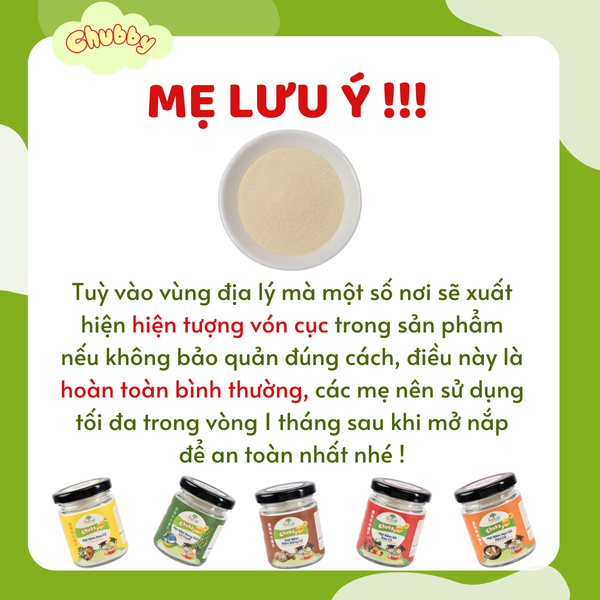 Bột nêm ăn dặm vị Rong biển cá tuyết Chubby 60gr - Bột nêm rong biển cá tuyết Chubby