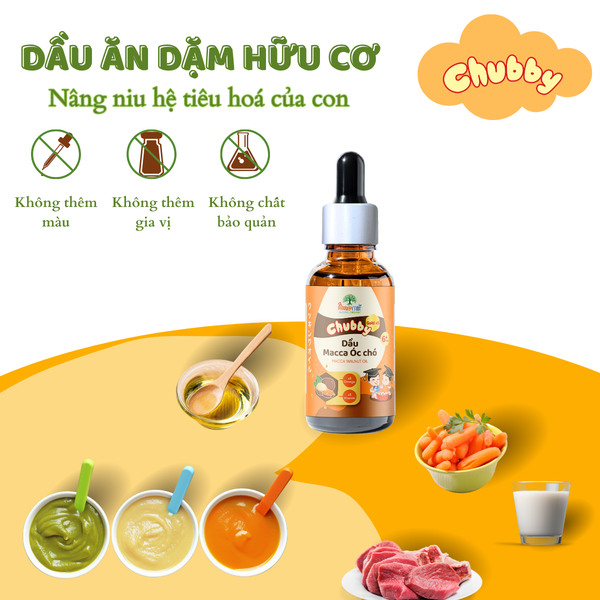 Set 3 chai dầu ăn dặm cao cấp Chubby gold x5 (30ml)