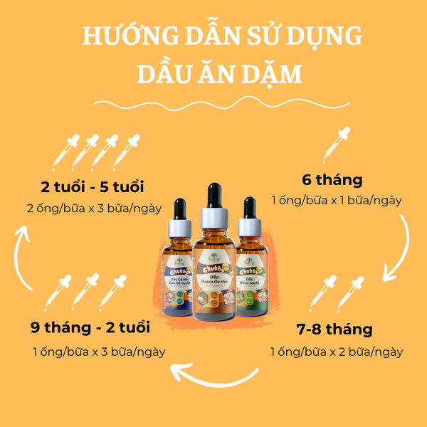 Set 3 chai dầu ăn dặm cao cấp Chubby gold x5 (30ml)