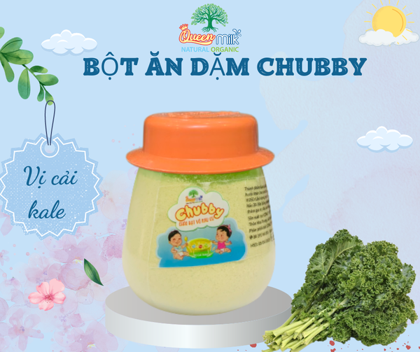 Set 9 hũ Bột mix hạt và rau củ Chubby Queenmilk - Cho bé từ 5 tháng tuổi