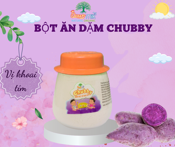 Set 9 hũ Bột mix hạt và rau củ Chubby Queenmilk - Cho bé từ 5 tháng tuổi