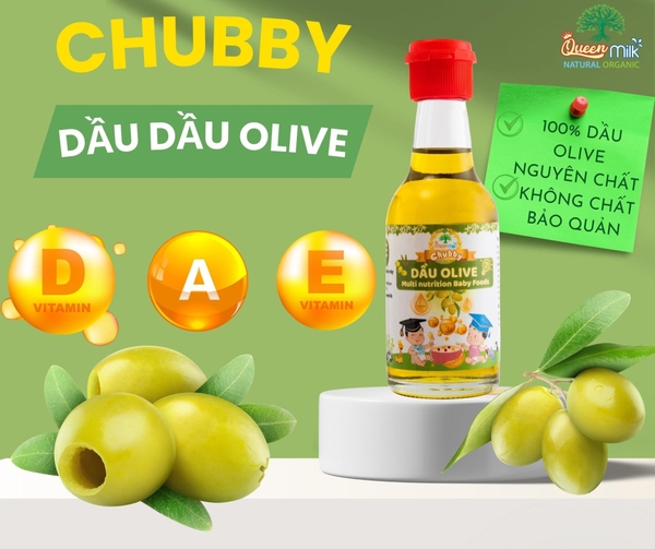 Dầu ăn dặm cho bé Chubby Queenmilk- cho bé từ 6 tháng tuổi