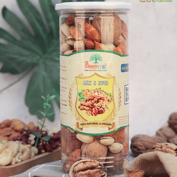 Mixed Nuts 5 Loại Tách Vỏ 500gram
