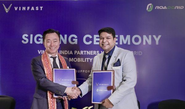 VINFAST KÝ KẾT VỚI ROADGRID ĐỂ ĐẨY MẠNH HẠ TẦNG SẠC VÀ DỊCH VỤ HẬU MÃI, HƯỚNG TỚI THIẾT LẬP 120 XƯỞNG DỊCH VỤ TRƯỚC ĐỢT GIAO XE ĐẦU TIÊN TẠI ẤN ĐỘ
