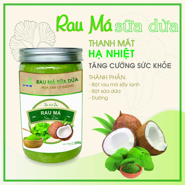 Rau má sữa dừa hòa tan hủ 250g