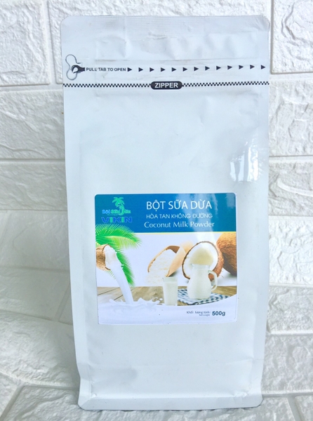 Bột sữa dừa hòa tan không đường gói 500g