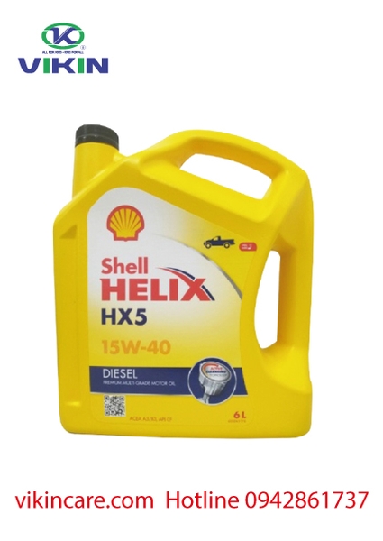 SHELL HELIX HX5 15W40 6L (Nhớt Oto máy dầu)