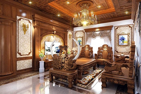 Top 6 mẫu nội thất gỗ tự nhiên phòng khách sang trọng nhất 2023