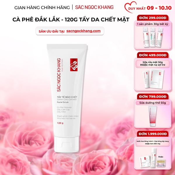 Tẩy Tế Bào Chết Cà Phê Dành Cho Da Mặt Sắc Ngọc Khang (Facial Scrub) (Tuýp 120 g)