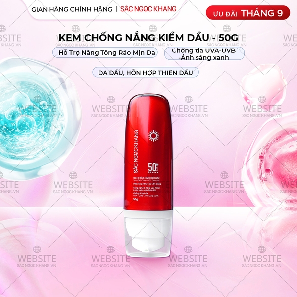 Kem Chống Nắng Kiềm Dầu Sắc Ngọc Khang 50g