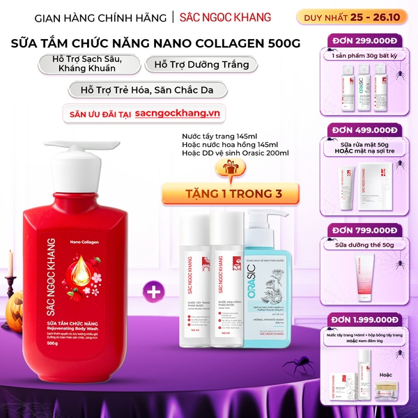 [MỚI] Sữa Tắm Chức Năng Nano Collagen Sắc Ngọc Khang 500g