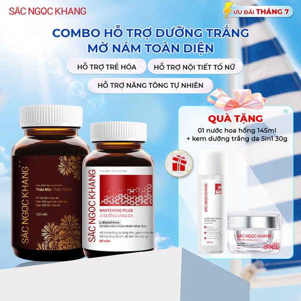 Combo Hỗ Trợ Mờ Nám - Dưỡng Trắng Cao Cấp Sắc Ngọc Khang