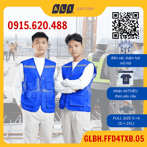ao-gile-bao-ho-lao-dong-phan-quang-4-tui-chat-vai-kaki-hoac-luoi-thoang-mat-tham