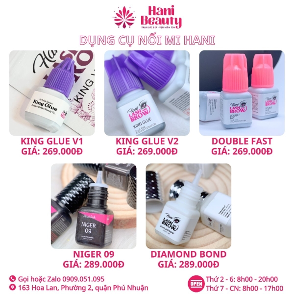 Bảng Giá Dụng Cụ Nối Mi & Nail 2025 – Mua Combo Tiết Kiệm Tại Hani Beauty