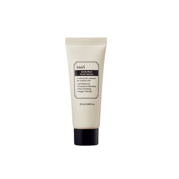 Sữa Rửa Mặt Klairs Dưỡng Ẩm Sạch Sâu Gentle Black Facial Cleanser 20ml