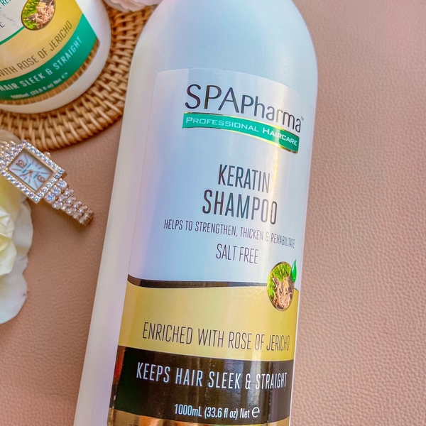 Dầu gội trắng Kerratin Spa pharma salt free 1000ml