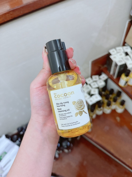 (Không vỏ) Dầu Tẩy Trang Cocoon Chiết Xuất Hoa Hồng 140ml 310ml
