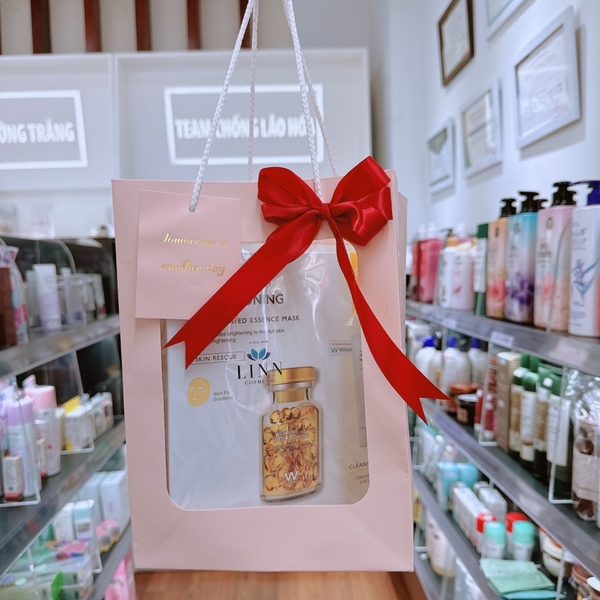 TÚI MICA HỒNG+TRẮNG SZ TO
