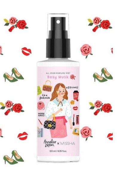 125k-Xịt khoáng ROSY MUSK Missha All Over Perfume
