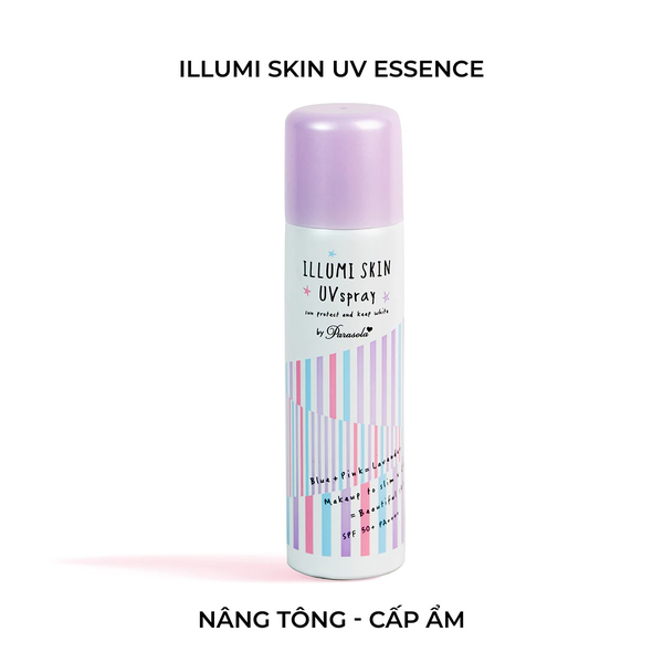 [TẶNG KÈM SON] Xịt chống nắng Naris Parasola Illumi Skin UV Spray SPF50+ PA++++ (80g)