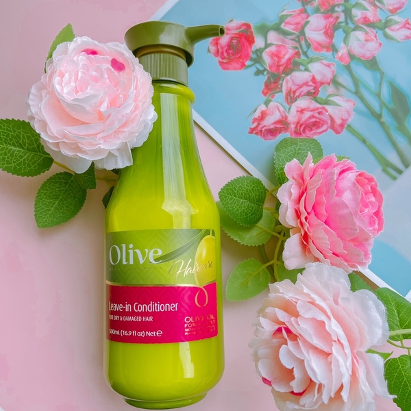 Dầu xả khô tóc hư tổn Olive Leave-in Conditioner Spa Pharma 500ml