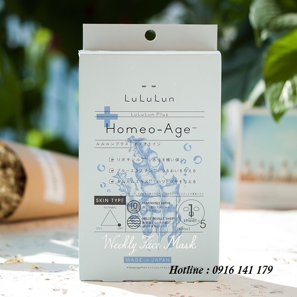 Mask lunlun hộp xanh đậm Homeo Age