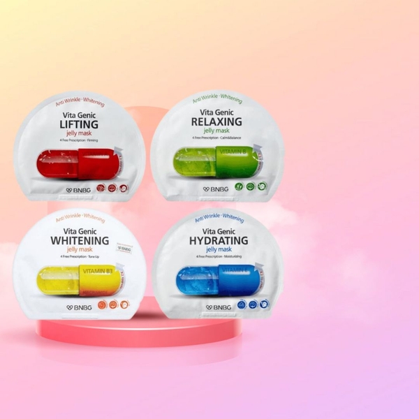 Combo mặt nạ BNBG Vita Genic Mask - mask bnbg mặt nạ viên thuốc dưỡng da trắng sáng & phuc hồi 30ml