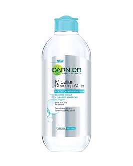Tẩy trang Garnier Trắng Nắp Xanh Dương Nhạt cho Da Dầu Mụn 400ml